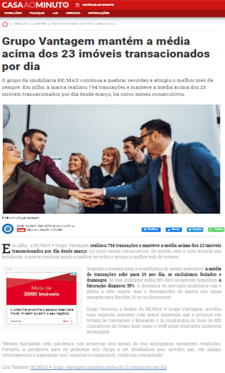 Grupo Vantagem é notícia